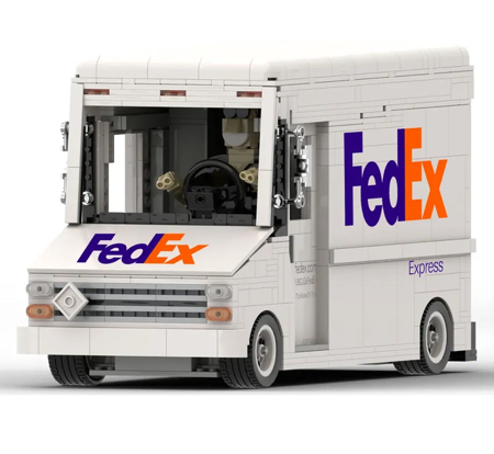 FedEx Truck Made of LEGO