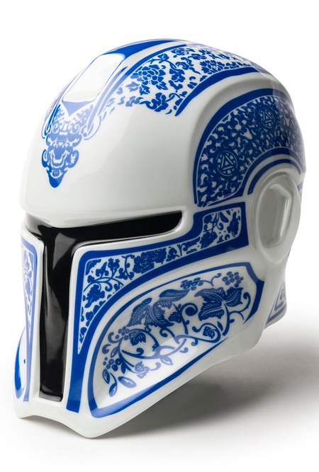 Porcelain Mandalorian Iron Man Helmet