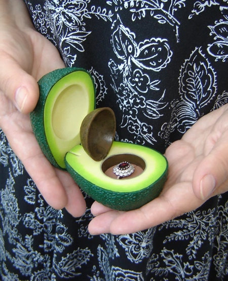 Avocado Shaped Engagement Ring Box