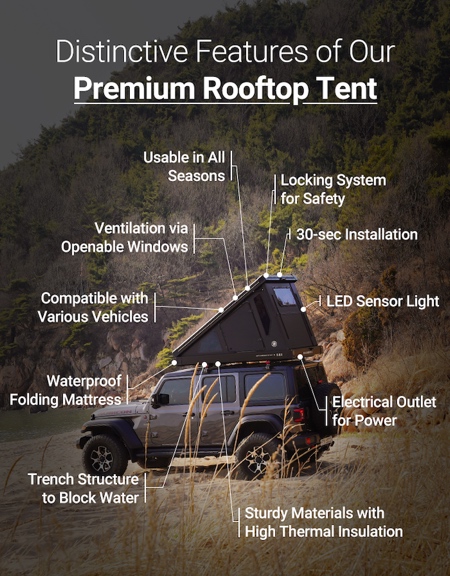 Hard Shell Rooftop Car Tent