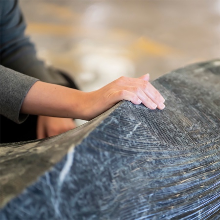 Twisted Marble Bench by Veronica Mar