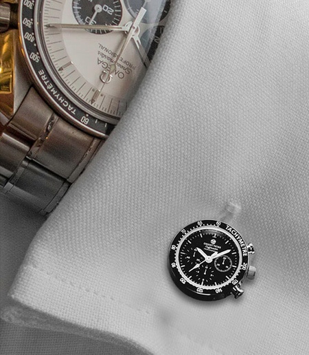 Creamy Patina Miniature Luxury Watch Cufflinks