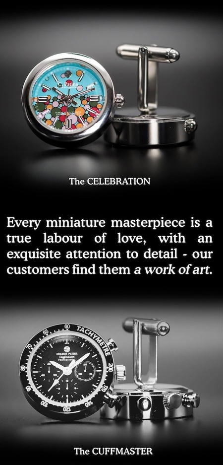 Fully Functioning Miniature Watch Cufflinks