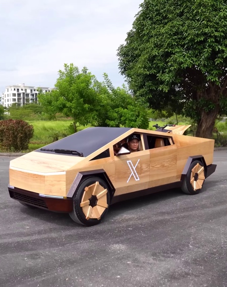 Tesla Truck Made of Wood