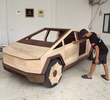 ND Woodworking Art Tesla Cybertruck