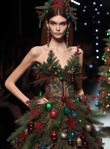 Christmas Tree Fashion Outfit