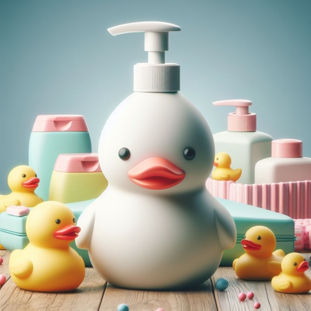 Rubber Duck Shaped Shampoo Bottle