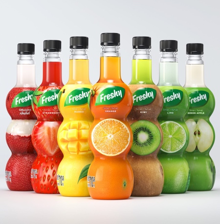 Freshy Fruit Syrup Bottles