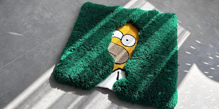 Homer Backs Into Bushes Rug