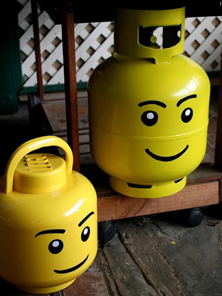 Propane Bottle LEGO Head