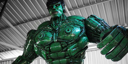 Recycled Metal Hulk Sculpture