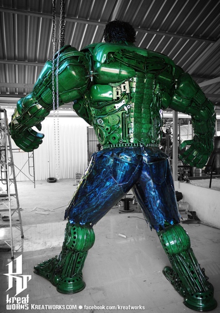 Hulk Made of Recycled Metal