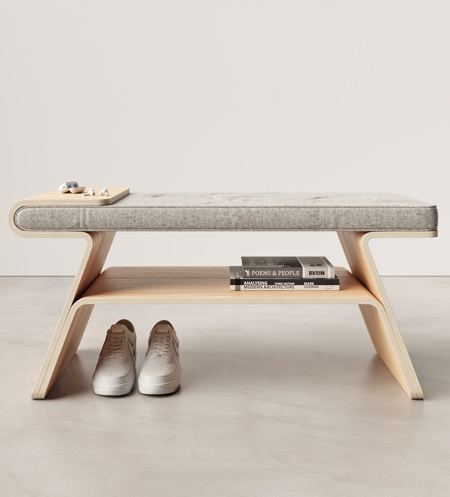 Shoe Rack Bench by Teixeira