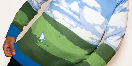 Colossal Titan shows up in the Windows XP wallpaper