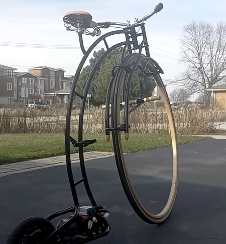 Motorized High Wheel Electric Bicycle