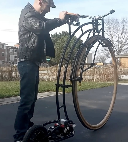 Motorized High Wheel Bicycle