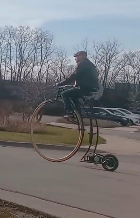 Motorized Penny Farthing Bicycle