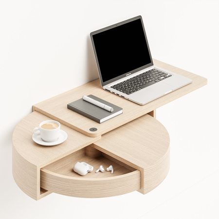 Wall-Mounted Desk by Teixeira Design Studio