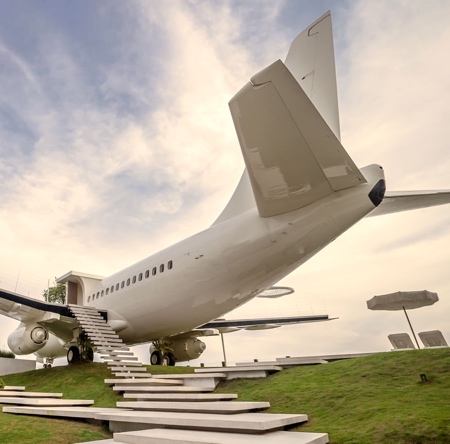 Airplane Villa in Indonesia