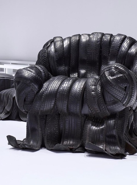 Chair Made of Recycled Car Tires
