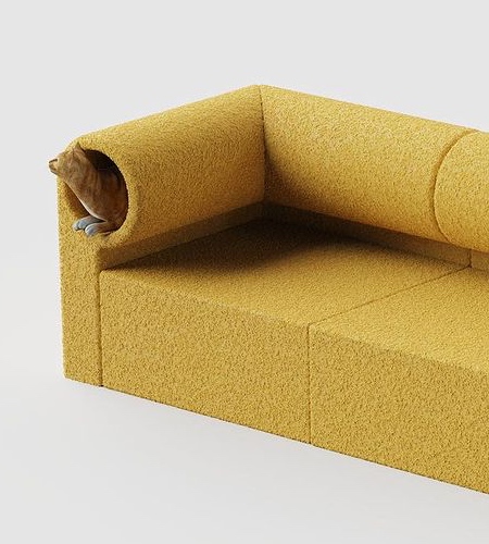 Modular Cat Tunnel Sofa