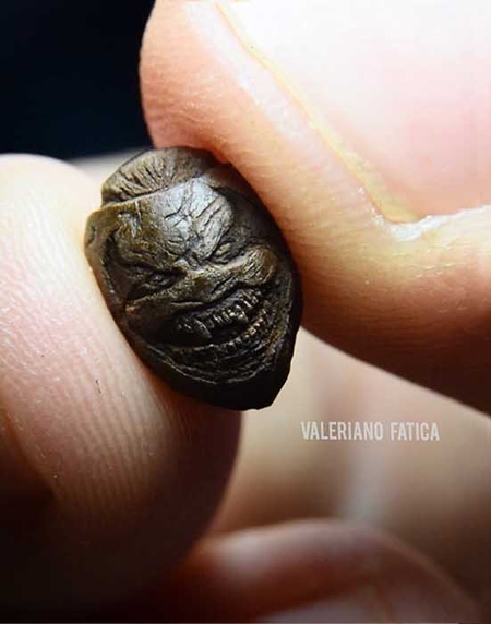 Valeriano Fatica Coffee Bean Carving