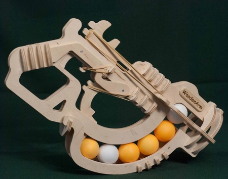 WoodenArm Ping Pong Gun