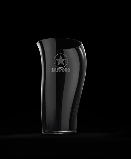 Sapporo KURO LABEL Beer Glass