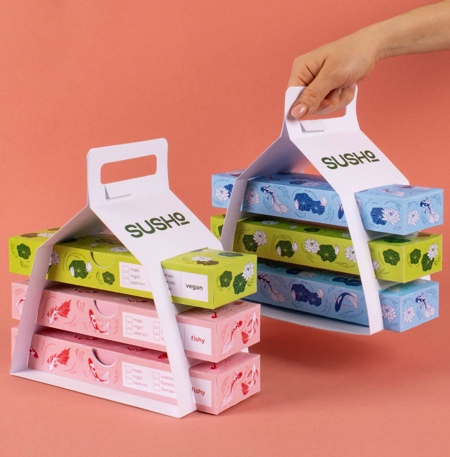 Cardboard Sushi Packaging