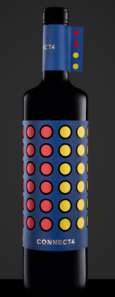 Connect 4 Wine Bottle