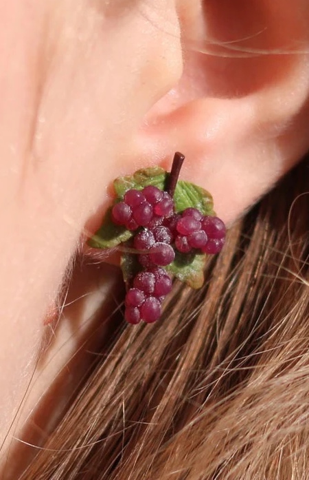 Miniature Grapes Earrings