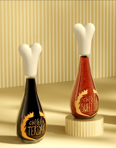 Chicken Drumstick Sauce Packaging by Takhmina Oripova