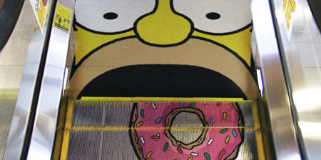 Homer Simpson Escalator