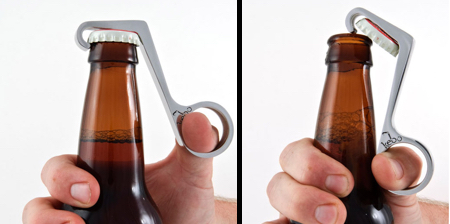 One Handed Bottle Opener