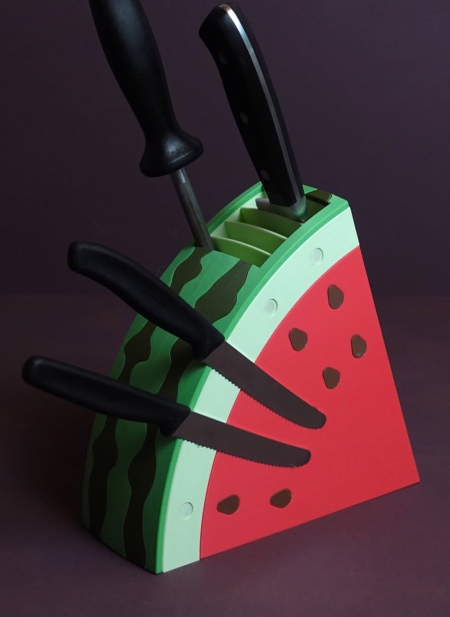 Watermelon Slice Knife Block