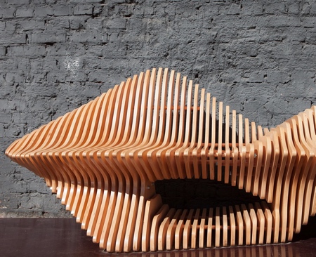 Layers of Plywood Bench