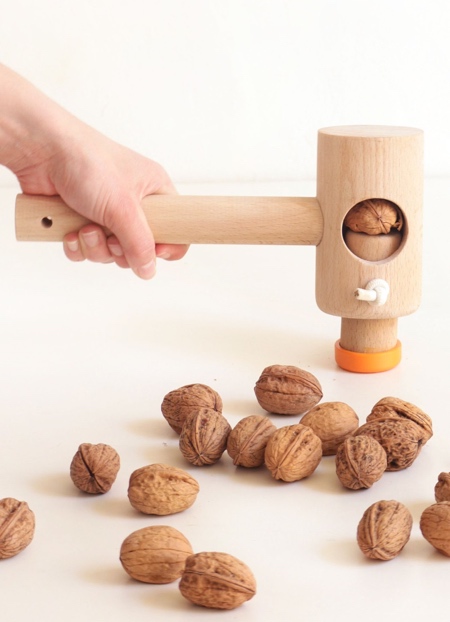 Wooden Mallet Walnut Cracker