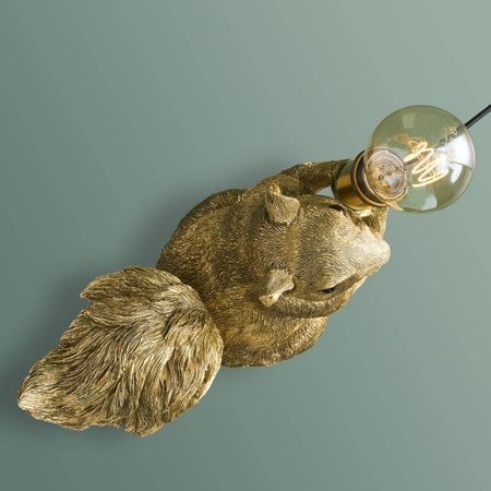Golden Squirrel Lamp
