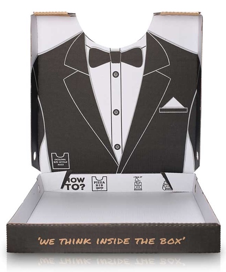 Pizza Bib Tuxedo Pizza Box