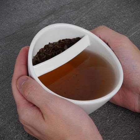 Tea Cup with Built-in Strainer