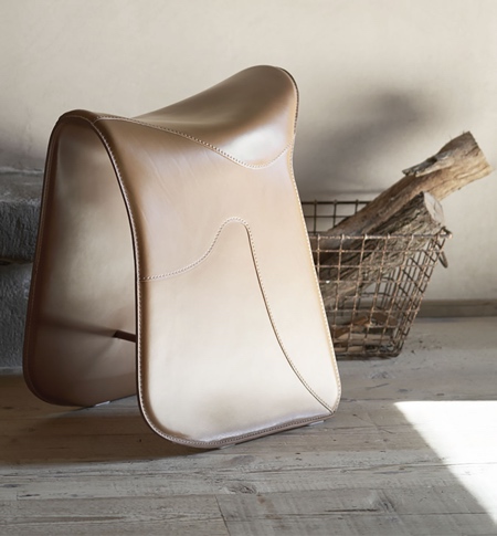 Leather Saddle Chair