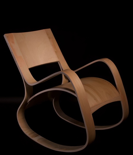 Dashiell Schaeffer Plywood Rocking Chair Dashiell Schaeffer Plywood Rocking Chair
