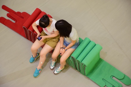 Bench Made of Carpet