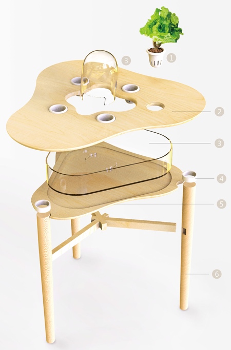 Lively Greens Table by Yu Chin Gao