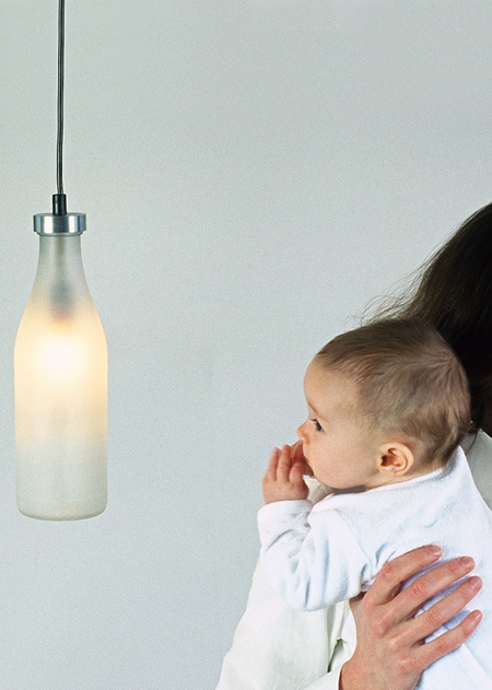 Milk Bottle Lamp