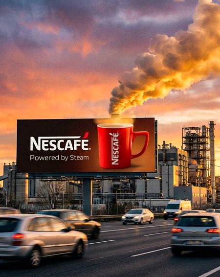 Nescafe Steam Billboard