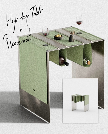 Miray Ozlem Er Placemat Wine Holder Table