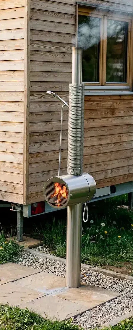 Wood Stove Outdoor Shower Wood Stove Outdoor Shower