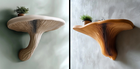 3D Printed Mushroom Shelf 3D Printed Mushroom Shelf