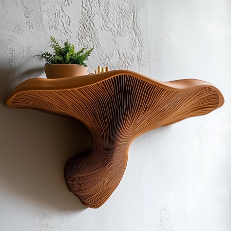 3D Printed Mushroom Wall Shelf 3D Printed Mushroom Wall Shelf